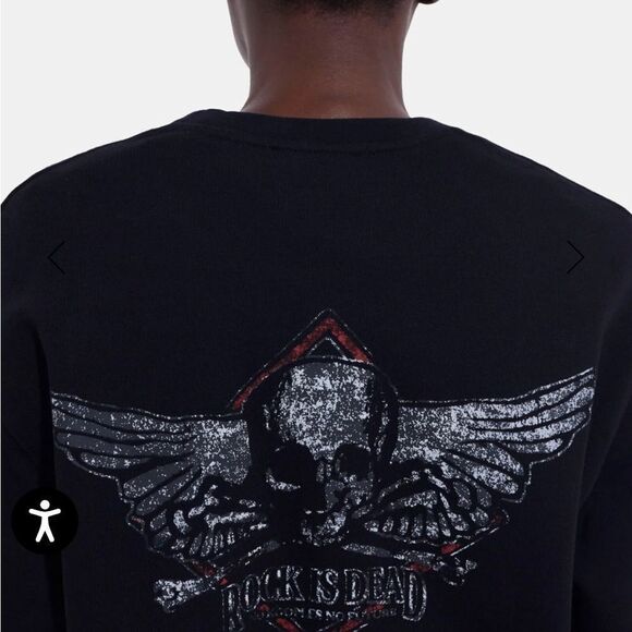 The Kooples BLACK SWEATSHIRT WITH SCREEN PRINT size 1 NWT - Picture 13 of 16